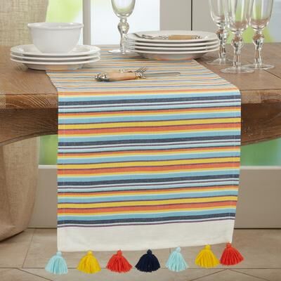 Saro Lifestyle Color Splash Table Runner
