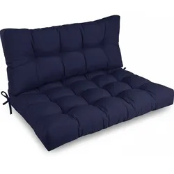 PALETTENKISSEN ECO Style Sitz 120x80x15cm Dunkelblau + Rücken (1tlg)