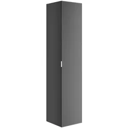 KEUCO EDITION 11 ART Hochschrank, 1-türig, Anschlag rechts, 400x1800x360mm, elektrik, 32554340401, Korpus/Front: Smoke Lack Seidenmatt / Smoke Glas satiniert