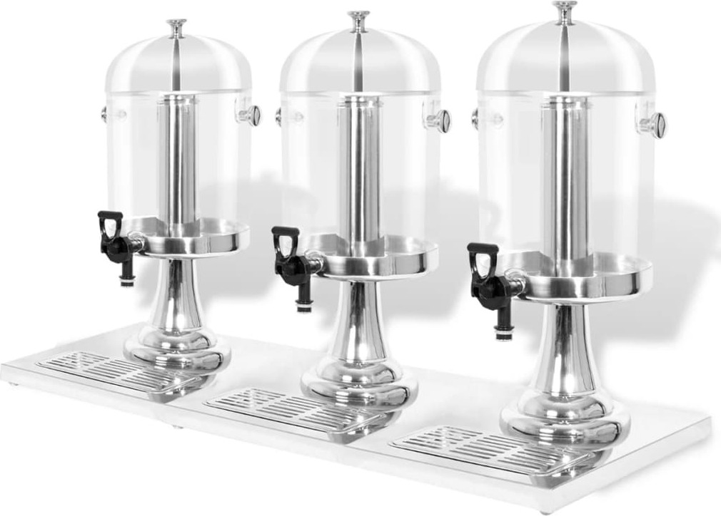 Getränkespender 3-fach Edelstahl 3 x 8 Liter