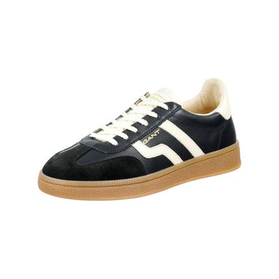 Sneaker GANT "Gant Sneaker Leder", Damen, Gr. 39, schwarz, Leder, Schuhe Sneaker
