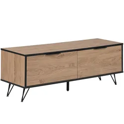 TV-MÖBEL Hellbraun, Schwarz HALSTON 40/120/46 cm