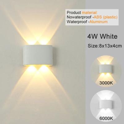 Uplift Picks Modern White LED Up Down Wall Light For Indoor And Outdoor Spaces white (4 W) warm White (2700 3500k) waterproof