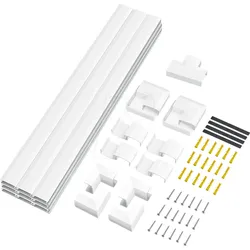 LOGILINK KAB0110 - Kabelkanal-Set, Wandinstallation, 67 Teile, weiß