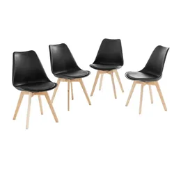 Better Home 4er-Set Esszimmerstuhl aus Holz, ca. 57 x 49 x 81 cm