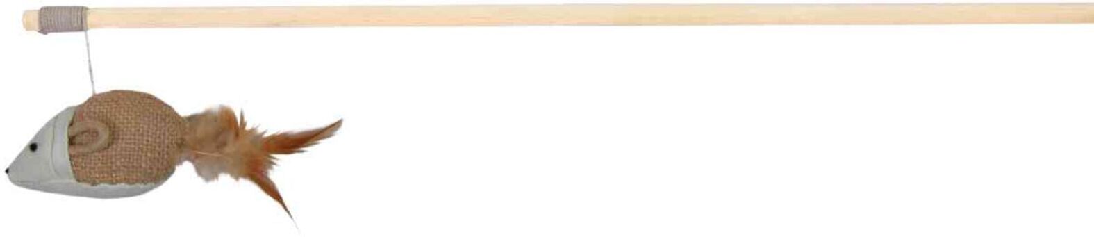 TRIXIE Spielangel Schmetterl.,Feder / Holz / Jute,Katzenminze, 45 cm
