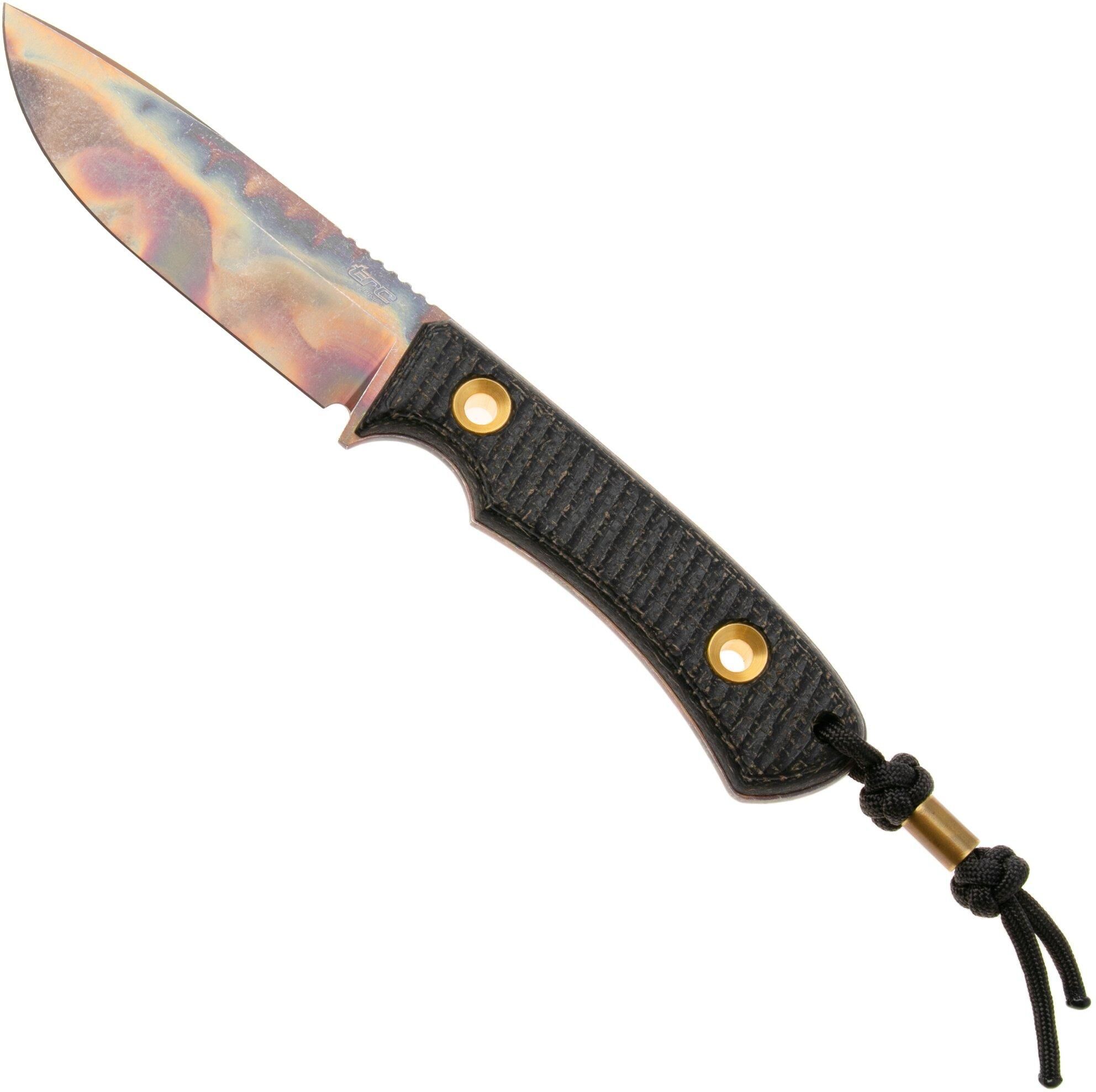 TRC Knives Polheim PLH-APO-BCM Apocalyptic CPM Magnacut, Black Burlap Micarta, coltello da sopravvivenza