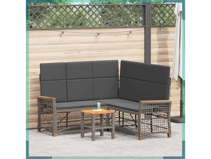 42026824 Ensemble de canapés inclinables de jardin Gris et Gris foncé