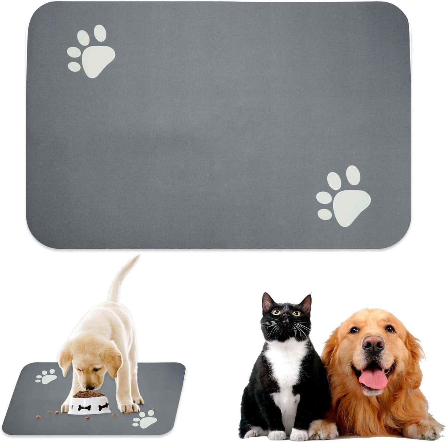 Hondenvoer Mat Antislip 40 x 60 cm - Ideaal voor Voeding en Water