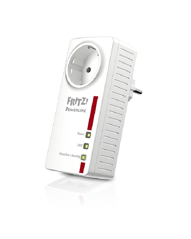 AVM FRITZ!Powerline 1220E Set Bridge GigE HomePlug AV HPAV 2.0 IEEE 1901 an Wandsteckdose anschließbar (20002737)