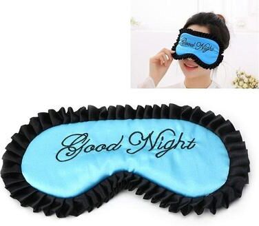 Inspired Deals Luxury Satin Sleep Mask For Travel And Deep Rest blue