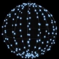 vidaXL Ball mit 384 LEDs 2 pcs Kaltweiß 60 cm Metall