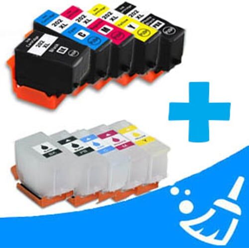 Q-Nomic Pack 202 XL Cartuchos (5 colores) + Limpiadores