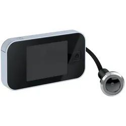 Digitaler Türspion - TS 710, für Hauseingangs- und Wohneingangstüren, Display: 3,2" LCD, Pixel: 320 x 240, Bildschirm: Silber, Türspion: Verchromt
