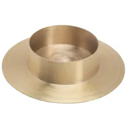 Kerzenhalter rund 7 cm Messing Gold Matt