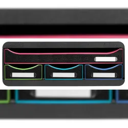 Exacompta 319914D 1x TOOLBOX MINI 4 Schubladen Black Office - Regenbogen