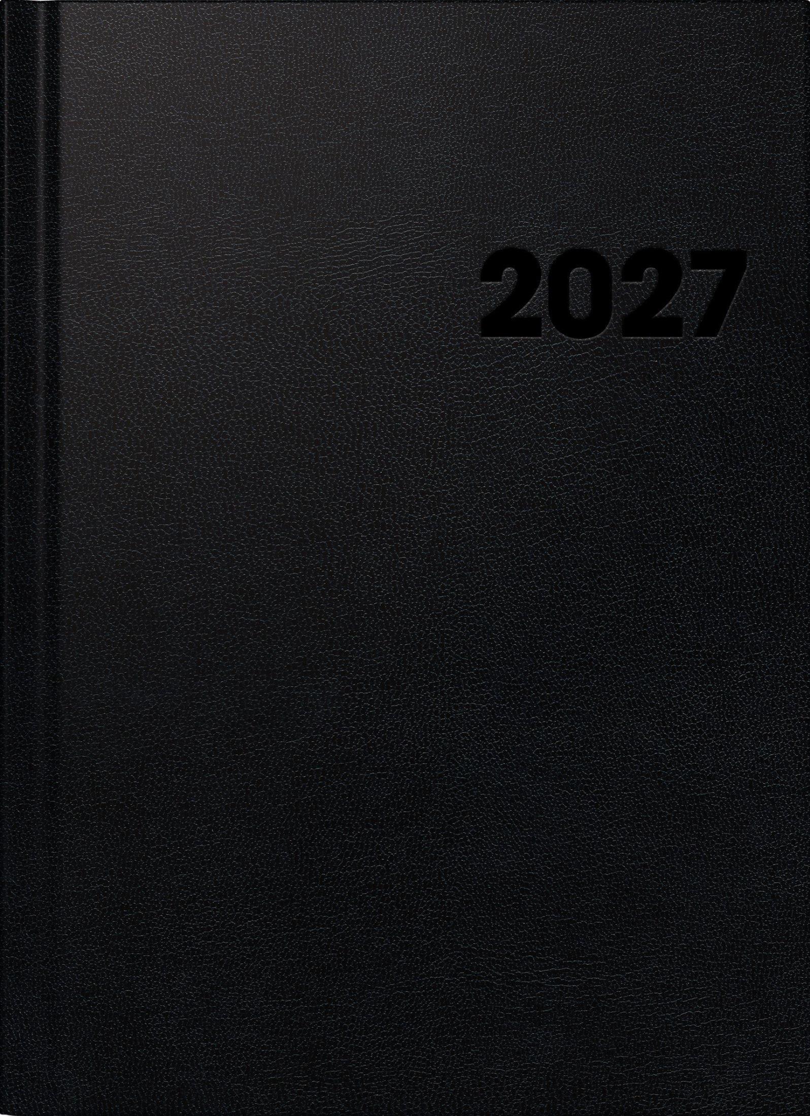 BRUNNEN 1078160907 Buchkalender Premium Mod. 781 2027 A4, Kunststoff, schwarz