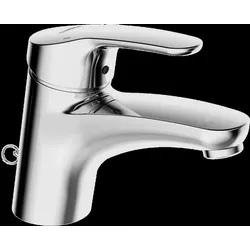 HANSA HANSAMIX Waschtischarmatur, ohne Ablaufgarnitur, mit Bremse, Kettenhalter mit Kette, Ausladung: 141 mm, 01042183