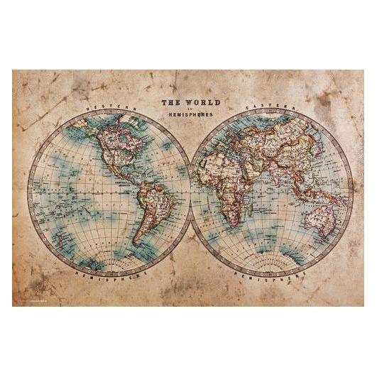 CoverYourDesk Schreibtischunterlage Historische Weltkarte (60 x 40 cm) (C07_22_91_005)