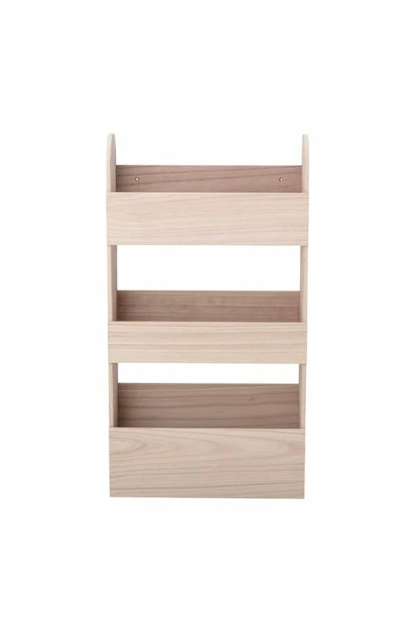 Bloomingville Mini Moris kast in naturel hout met beige accenten, B/D/H: 38 x 12 x 70 cm
