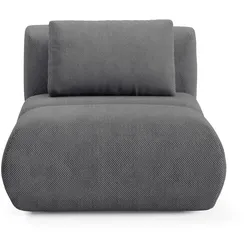 SESSEL ATOMO, Modern Polstersessel Loungesessel, Velours-Stoff Grau