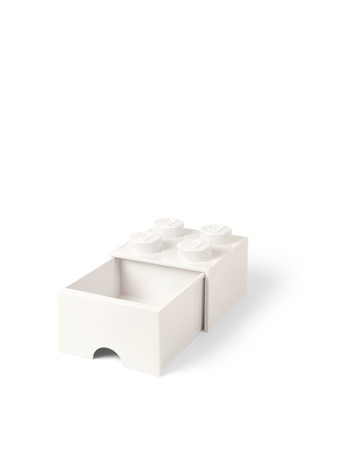 LEGO Schublade 4 Noppen, 1 Fach, weiss