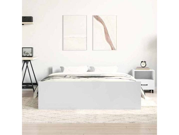 Blanc Lit 2 Personnes：140x190 cm - Cadre robust - Pour sommeil - Cadre de lit - blanc 140x190 cm 5488487469