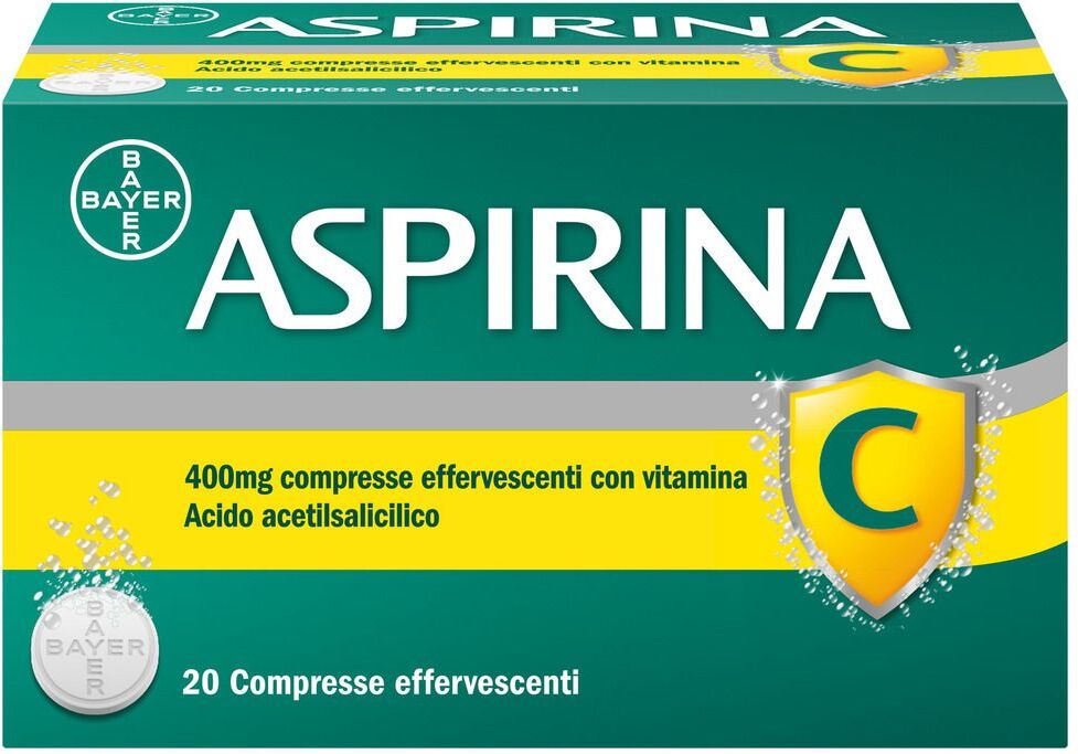 BAYER SpA Aspirina C 400 mg, 20 Compresse Effervescenti