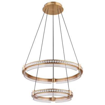 GLOBO LIGHTING LED Pendelleuchte "BLONDIE", gold (goldfarben), Leuchten, Hängelampe/Hängeleuchte/Wohnzimmer/Esstisch/elegant, LED Pendelleuchte