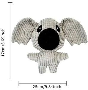 Uplift Treasures Plush Corduroy Squeaky Dog Chew Toy koala