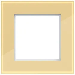 Hager WAD8120X01 LED-Rahmen 1fach, A.8, gilded glass, Hochglanzglas