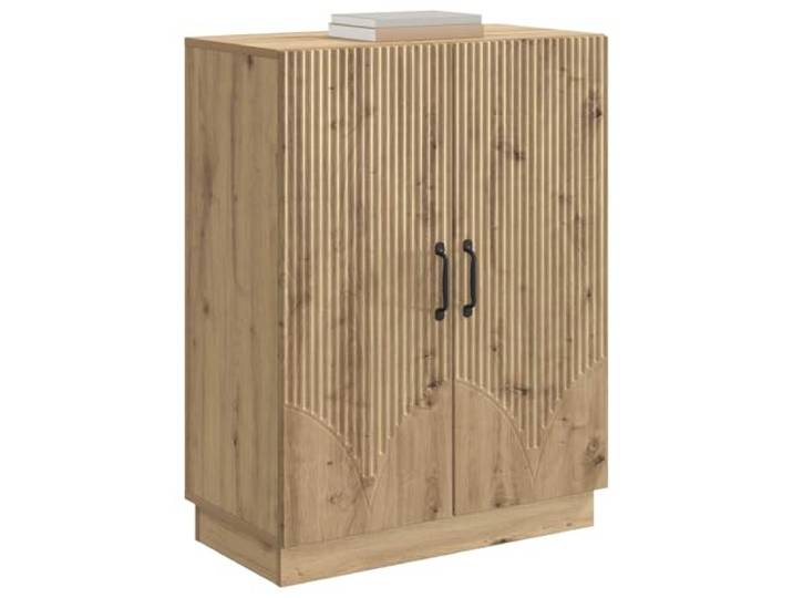 KTHLBRH Sideboard Eiche Handwerk 66 x 34,5 x 87 cm Technisches Holz, 2 Türen, 2 Einlegeböden, Metallgriffe, viel Stauraum, vielseitig einsetzbar