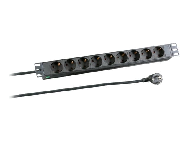 EFB-Elektronik 19" 1HE Steckdosenleiste 9-fach, RAL 9005 EK631DE.1