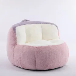 MODFU Sitzsacksofa Kunstfell mehrfarbig, mit Schaumstofffüllung