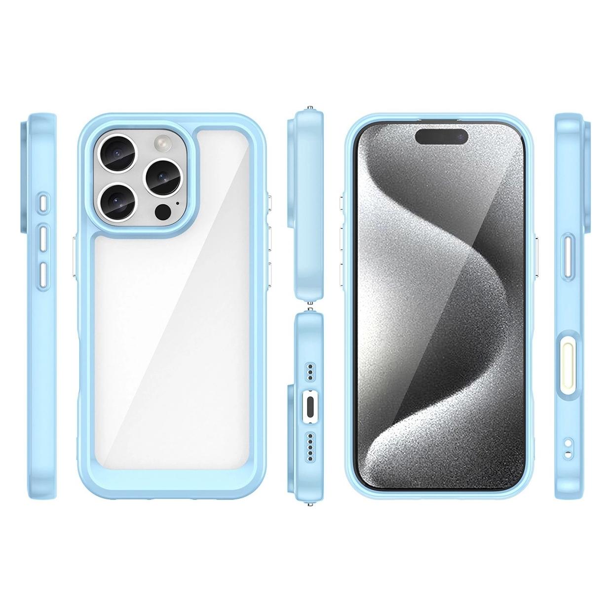 Hurtel Outer Space Case with Gel Frame for iPhone 16 Pro Max - Blue (Apple iPhone 16 Pro Max) (52378723)