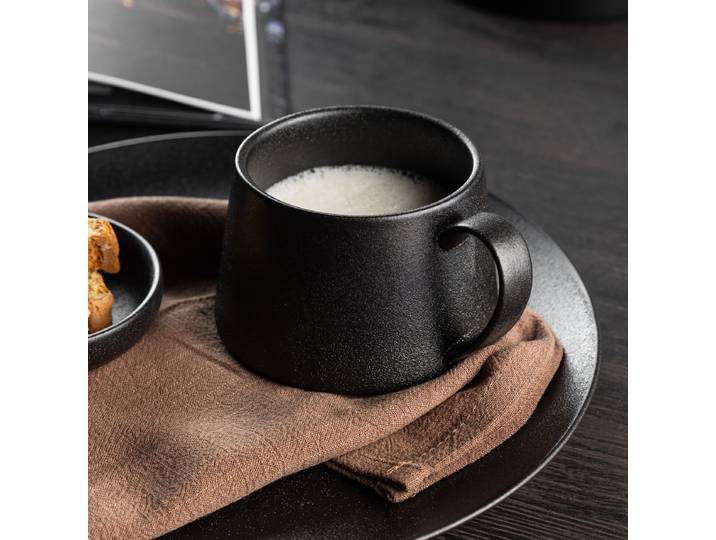 Tasse Wabi Sabi 2er-Set Ø 10cm Schwarz