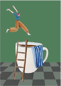 Inspire Picks Coffee Diver Canvas Wall Art Trendy Coffee Lover Kitchen Poster Print 8 50x70cm Unframed
