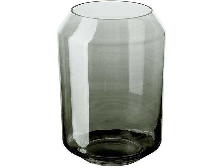 Tischvase FINK ORELIA , grau, H:28cm Ø:20cm, Glas, Vasen, Tischvase, aus Glas, auch als Windlicht verwendbar