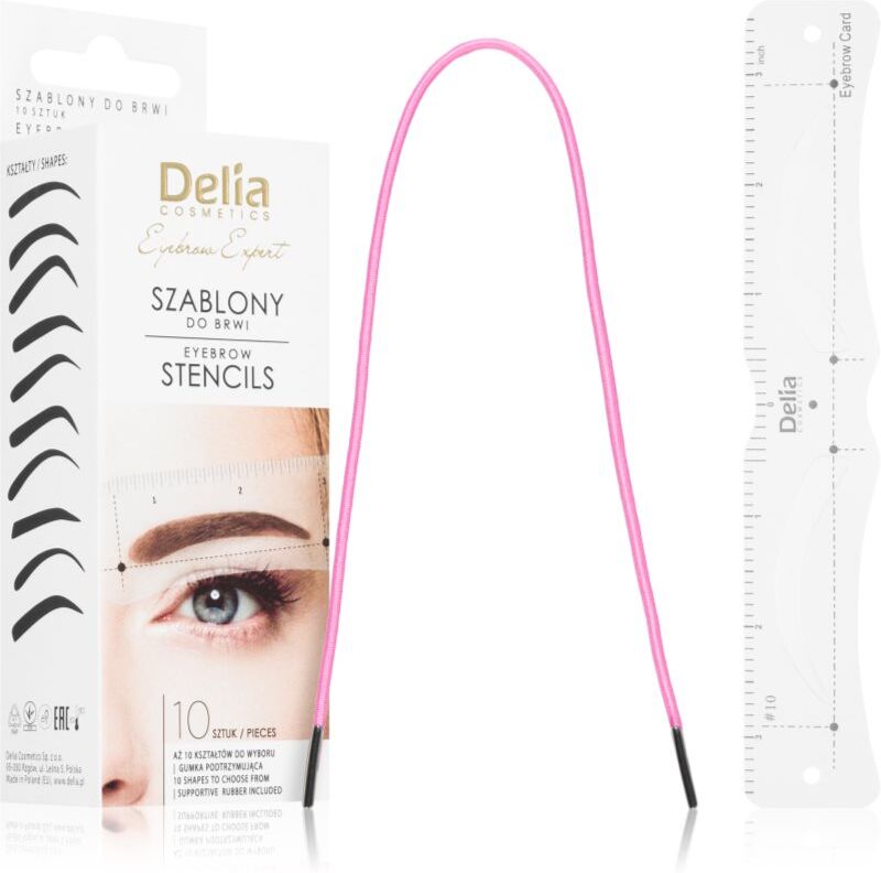 Delia Cosmetics Eyebrow Expert Eyebrow Stencils pochoirs sourcils 1 pcs