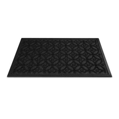 Fußmatte WECON HOME "Midnight Mosaic", grau (anthrazit), B:45cm H:4mm L:75cm, Polyester, Teppiche, Fußmatte, pflegeleicht, rutschfest, Ornamente, Innen & Außen, Schmutzfangmatte