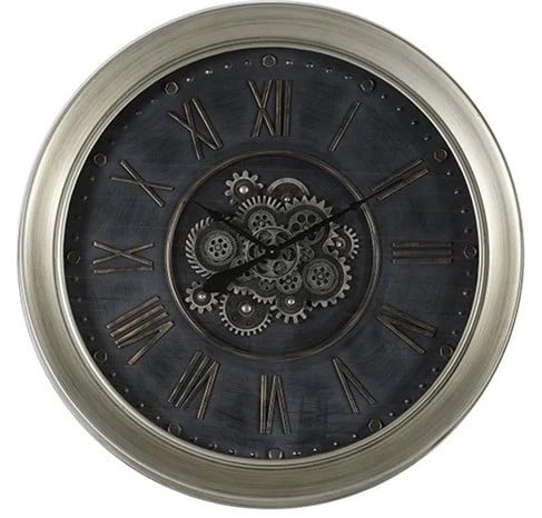 Thomas Kent Analoge Wandklok Maddox Metaal - Goud of Zilver - Diameter: 64 cm