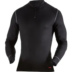 Zip-Funktions-Unterhemd langarm "789 OF" schwarz - XL - schwarz
