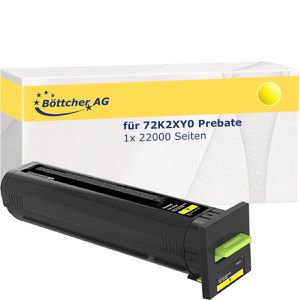 kompatibel für Lexmark 72K2XY0 Prebate, Kompatibler Toner , 22000 Seiten, gelb