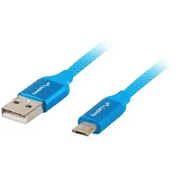 Lanberg CA-USBM-20CU-0010-BL USB Kabel USB 2.0 1 m Micro-USB A USB A 0,48 Gbit/s Blau