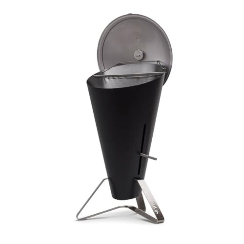 Höfats CONE Houtskoolbarbecue en Vuurkorf met Deksel en Thermometer - Roestvrij staal