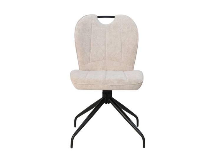 Chaise repas en tissu beige
