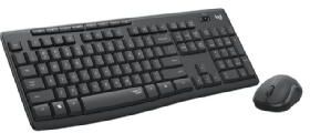 Teclado + mouse logitech mk295 silent negro wireles inalambrico