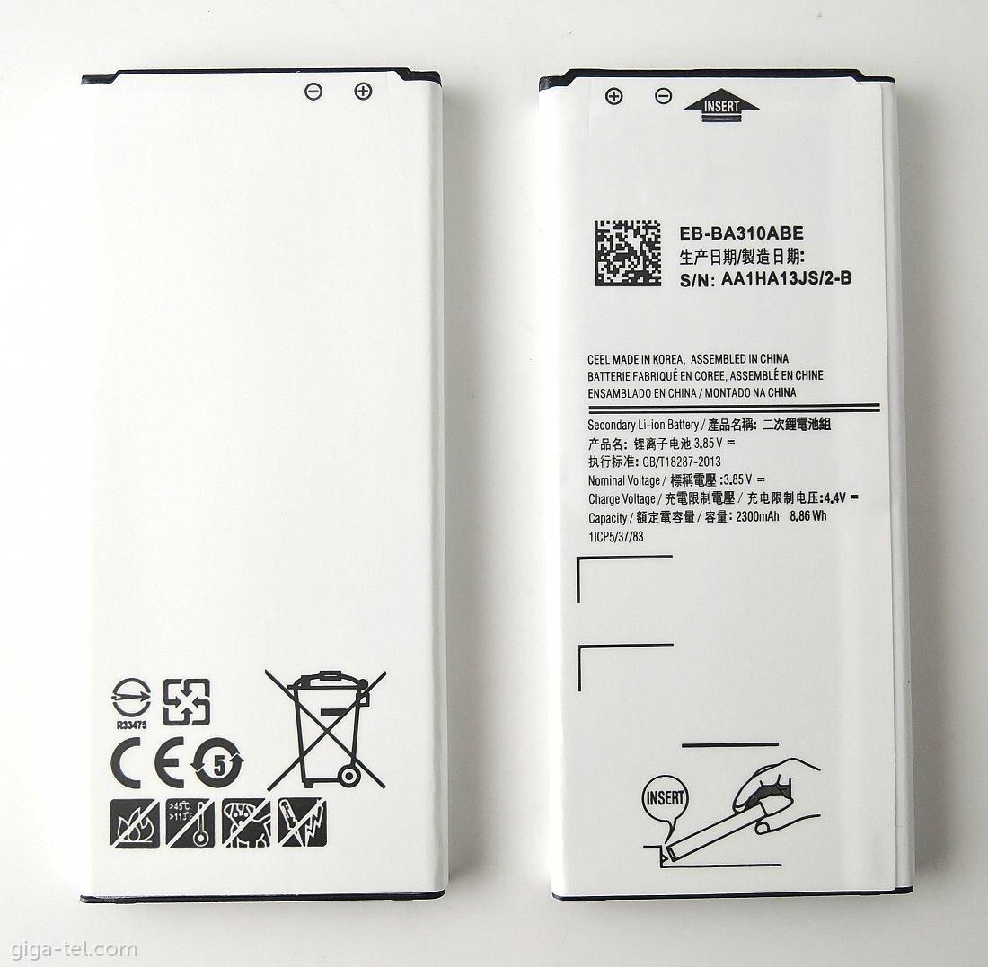 CoreParts MOBX-BAT-SMA320SL Replacement Battery for Samsung Galaxy A3 (2016) EB-BA310ABE — 6.46Wh 3.8V 1700mAh