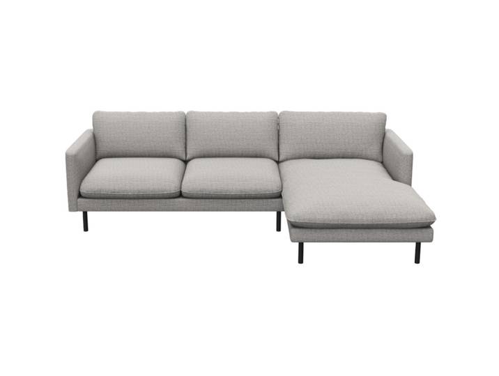 Sofa Valentino Stoff rauchgrau B 165 T 253 cm