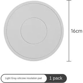 Youfap Market Thickened Silicone Coaster, High Temperature Resistant Round Mat, Microwave Oven Heat Insulation Placemat light Grey